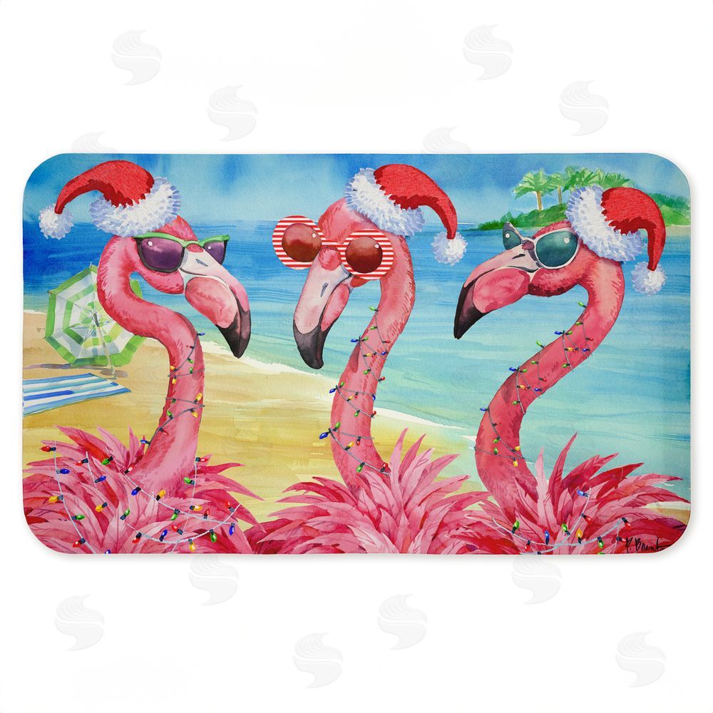 Paul Brent | Holiday Flamingo Girlfriends Anti-Fatigue Mat
