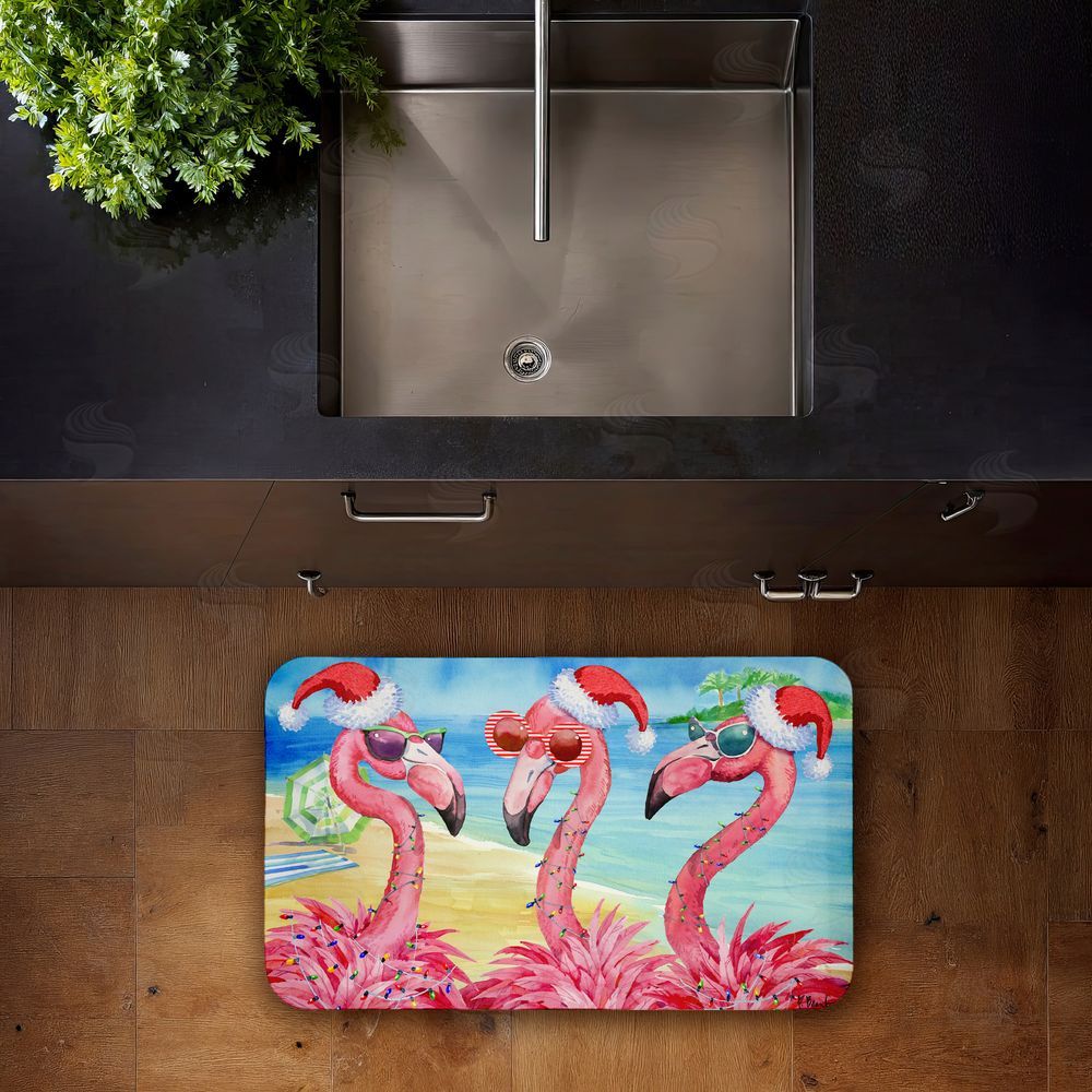Paul Brent | Holiday Flamingo Girlfriends Anti-Fatigue Mat