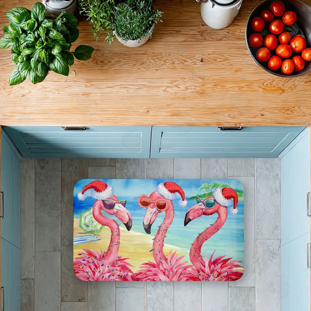 Paul Brent | Holiday Flamingo Girlfriends Anti-Fatigue Mat
