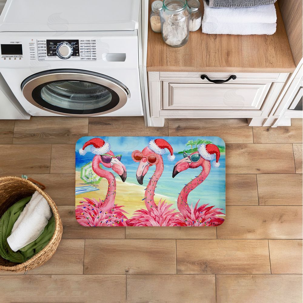 Paul Brent | Holiday Flamingo Girlfriends Anti-Fatigue Mat