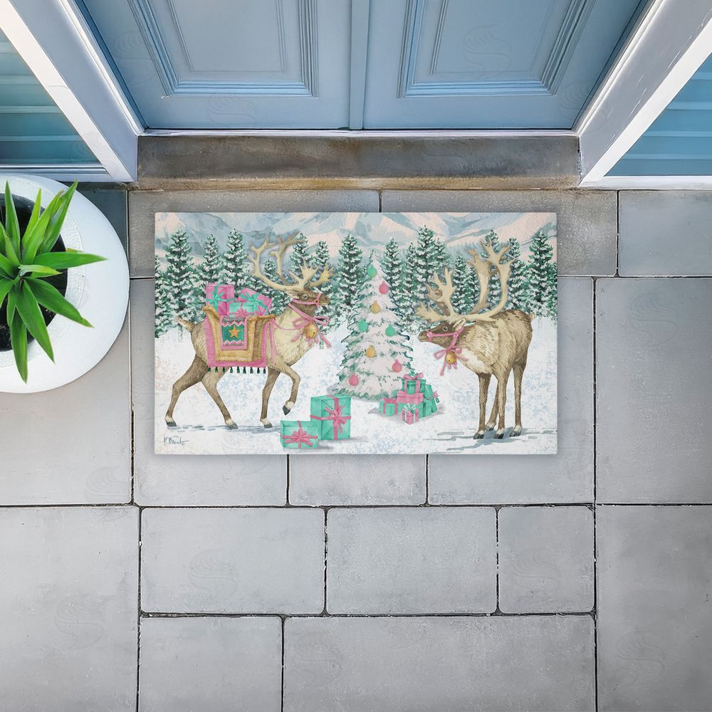 Paul Brent | Whimsy Holiday Reindeer Non-Woven Door Mat