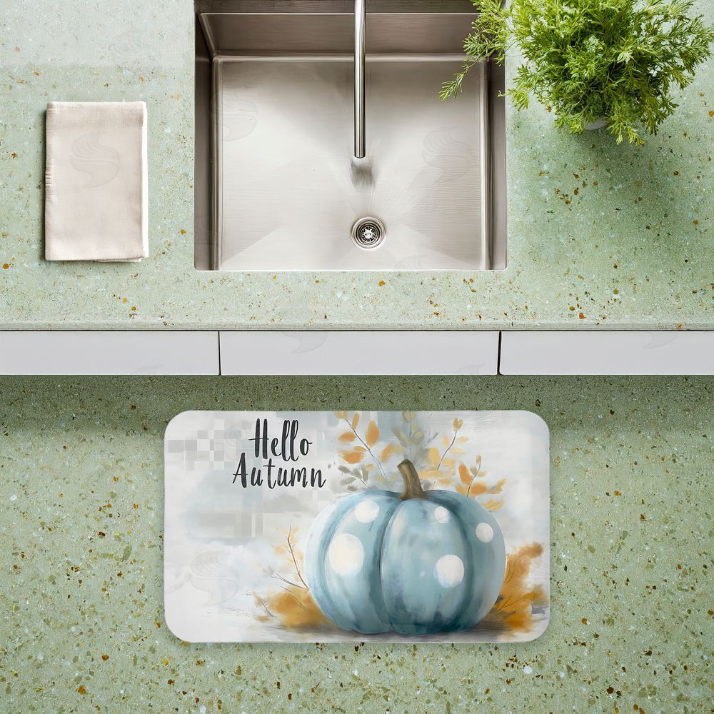 Creative Studio | Hello Autumn Blue Pumpkin Anti-Fatigue Mat