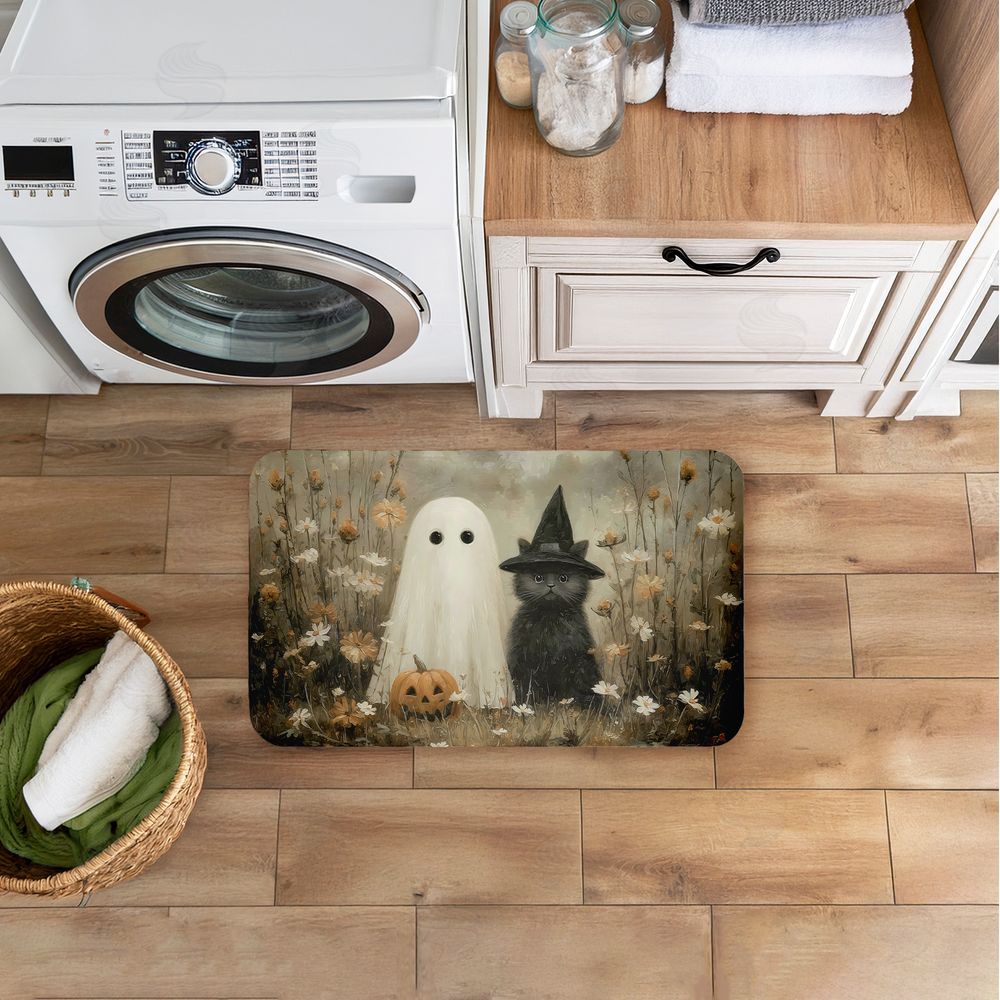 Arlington Prints | Ghost & Black Kitten Anti-Fatigue Mat