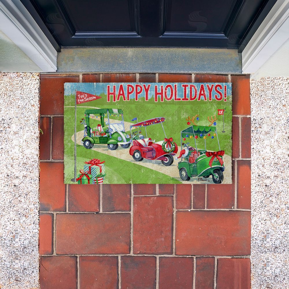 Paul Brent | Holiday Golf Time Non-Woven Door Mat