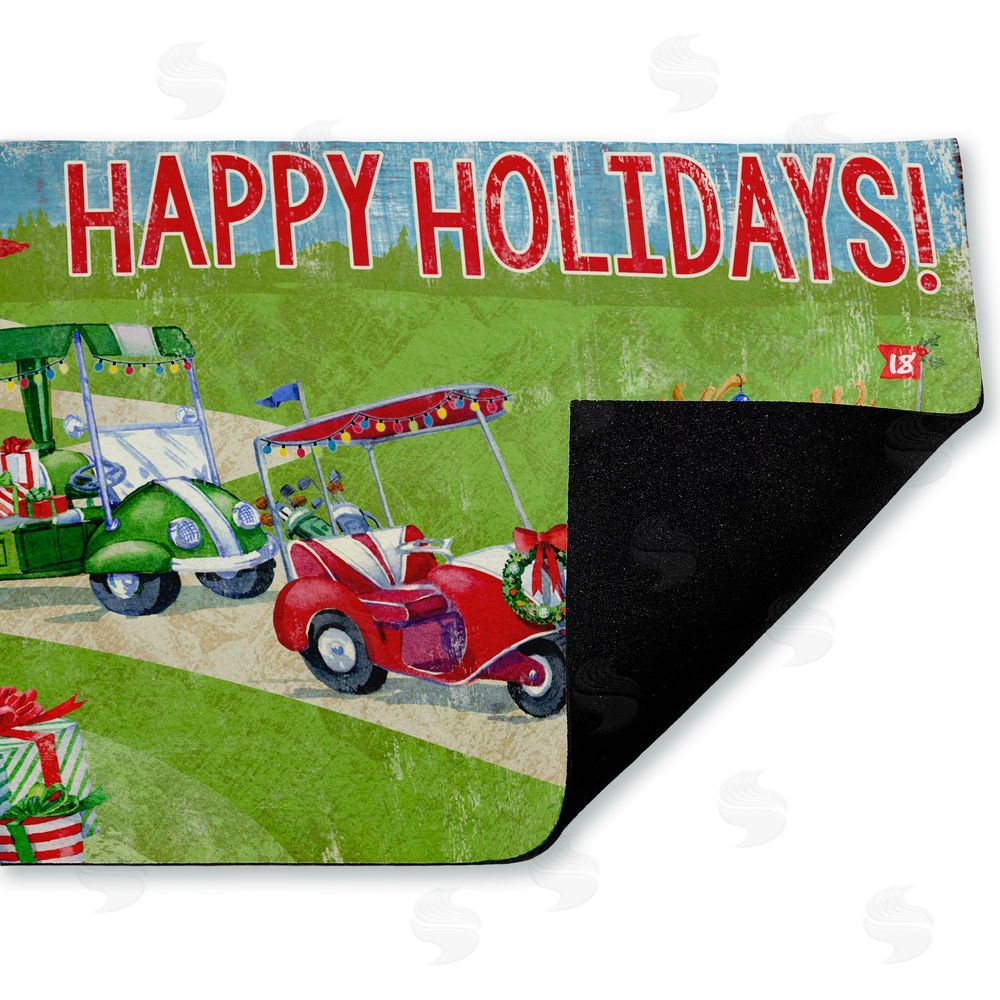 Paul Brent | Holiday Golf Time Non-Woven Door Mat