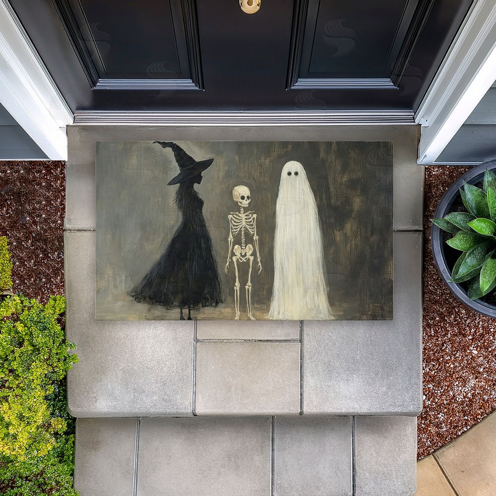 Petal Prints Design | Halloween Terror Trio Non-Woven Door Mat