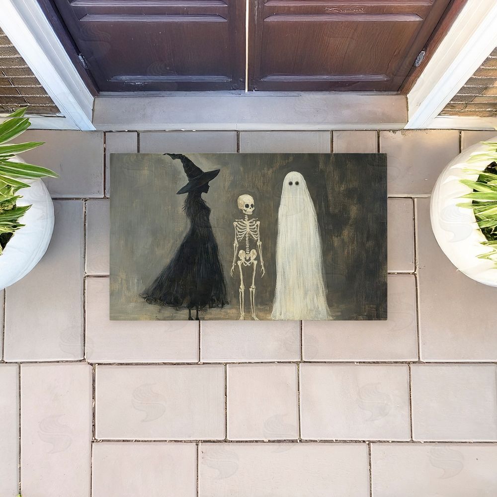 Petal Prints Design | Halloween Terror Trio Non-Woven Door Mat