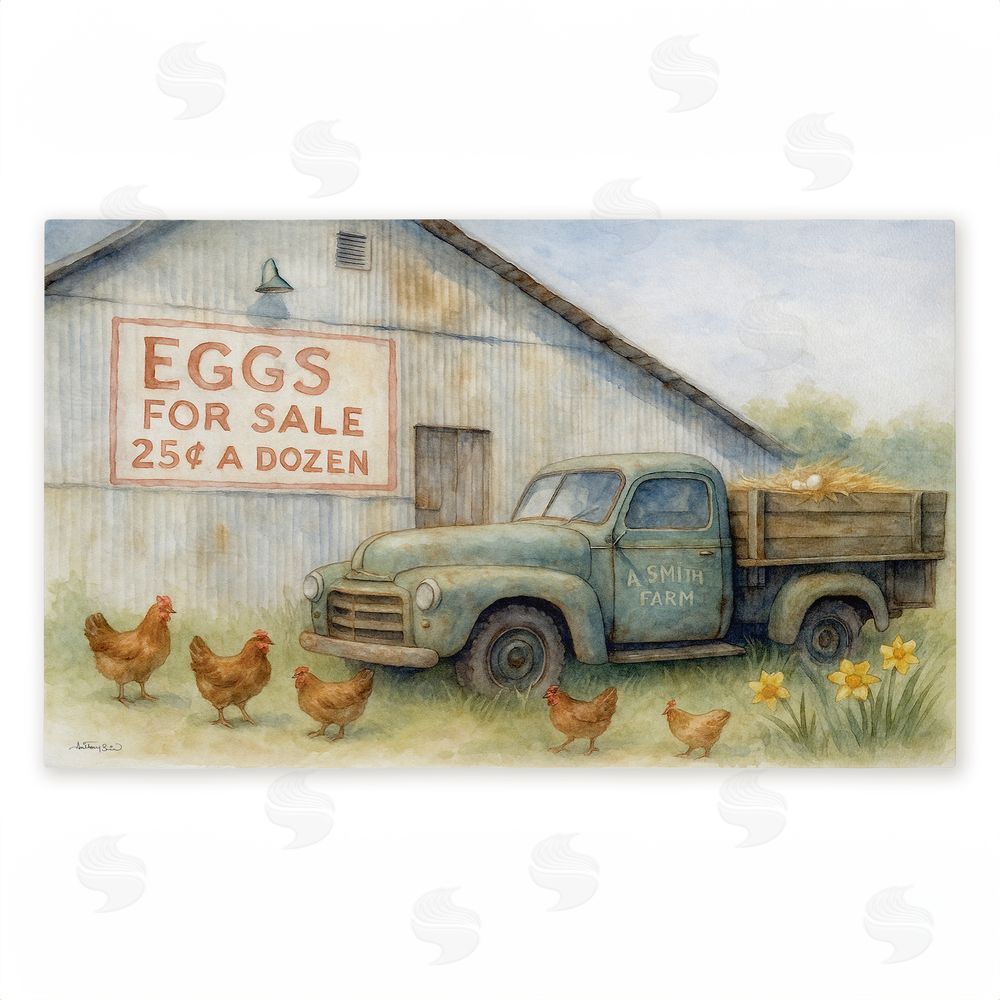 Antony Smith | Eggs For Sale Farmhouse Non-Woven Door Mat