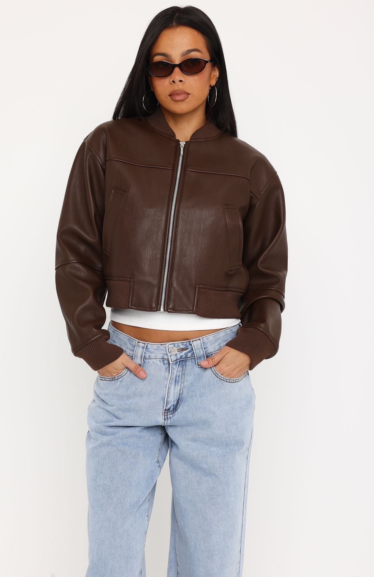 Growing Stronger PU Jacket Chocolate