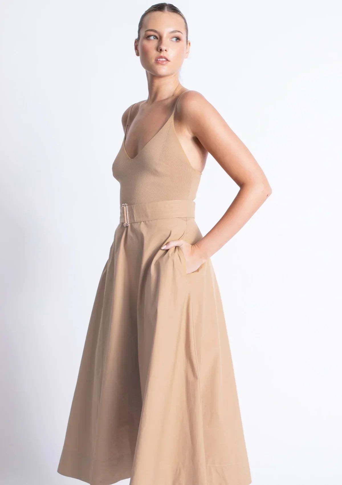 PHOENIX KNIT COMBO DRESS