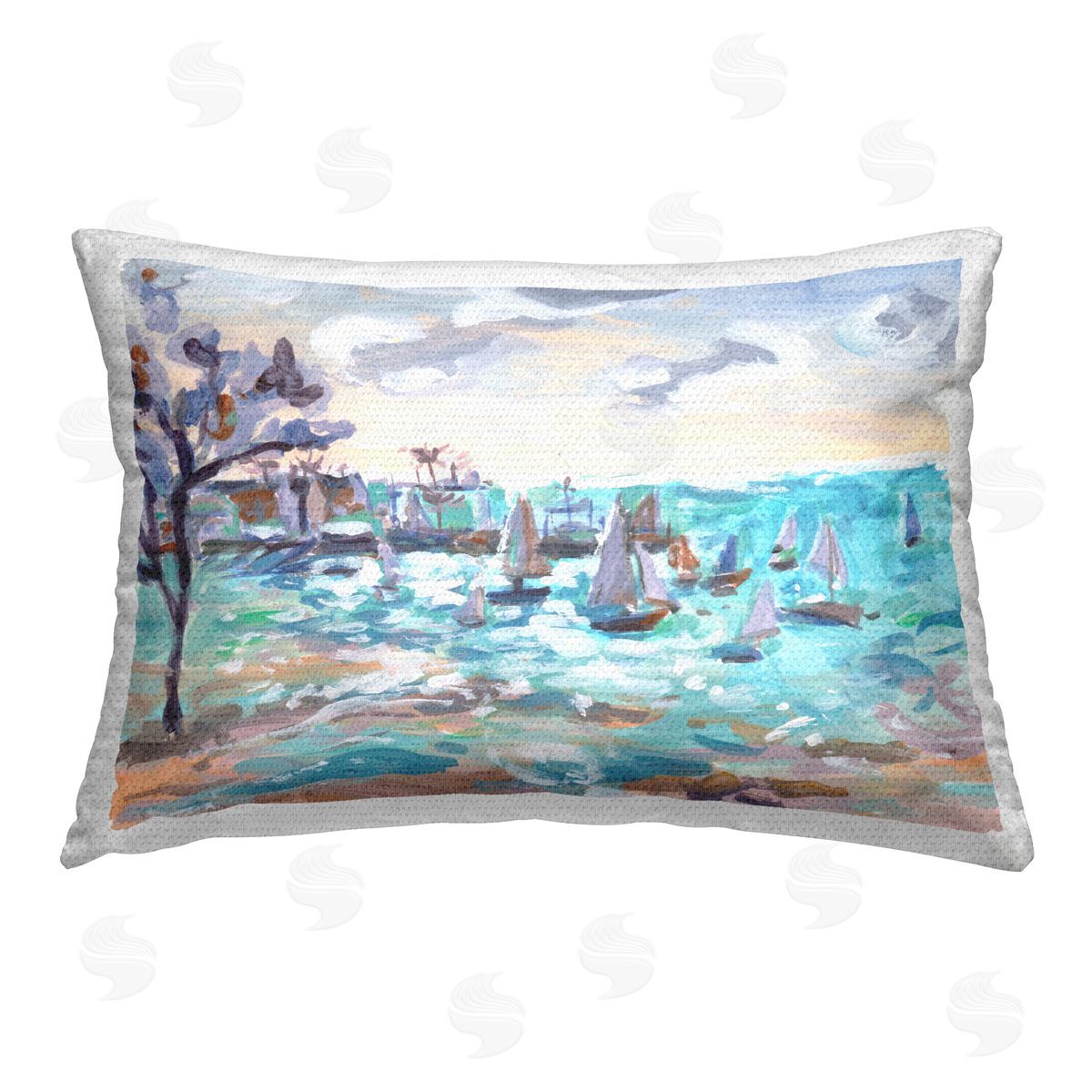 Melissa Wang | Sailboat Fleet by Shore
