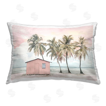 Arlington Prints | Pink Beach Hut & Palms