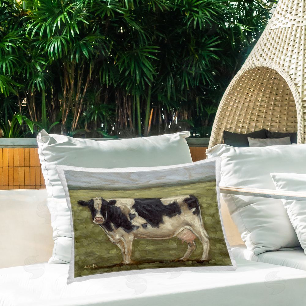 Sara G. Designs | Painterly Cow on Farm