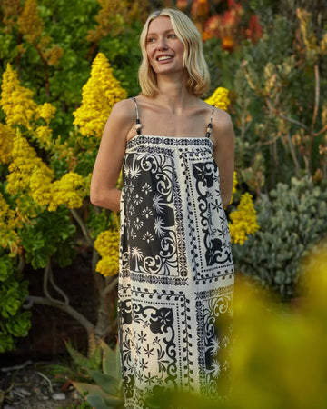 SPAGHETTI STRAP MIDI DRESS