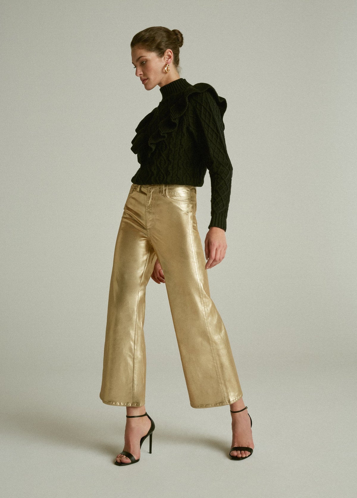 THE MIA HIGH RISE WIDE ANKLE FOIL