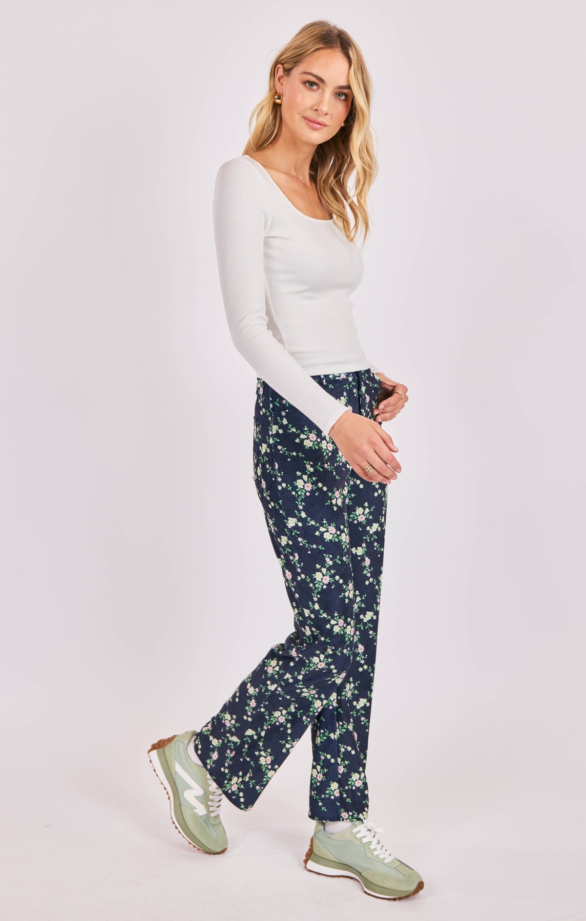 THISTLE SQUARE NECK KNIT LONG SLEEVE TOP