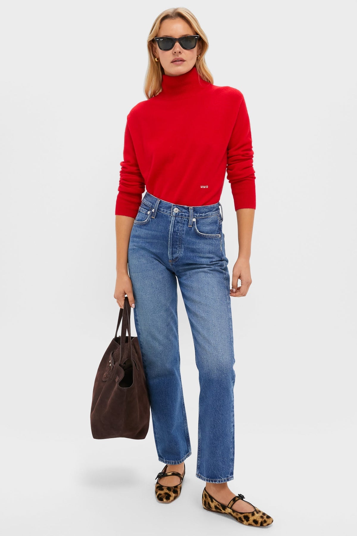 Martin Red Cashmere Evelyn Turtleneck