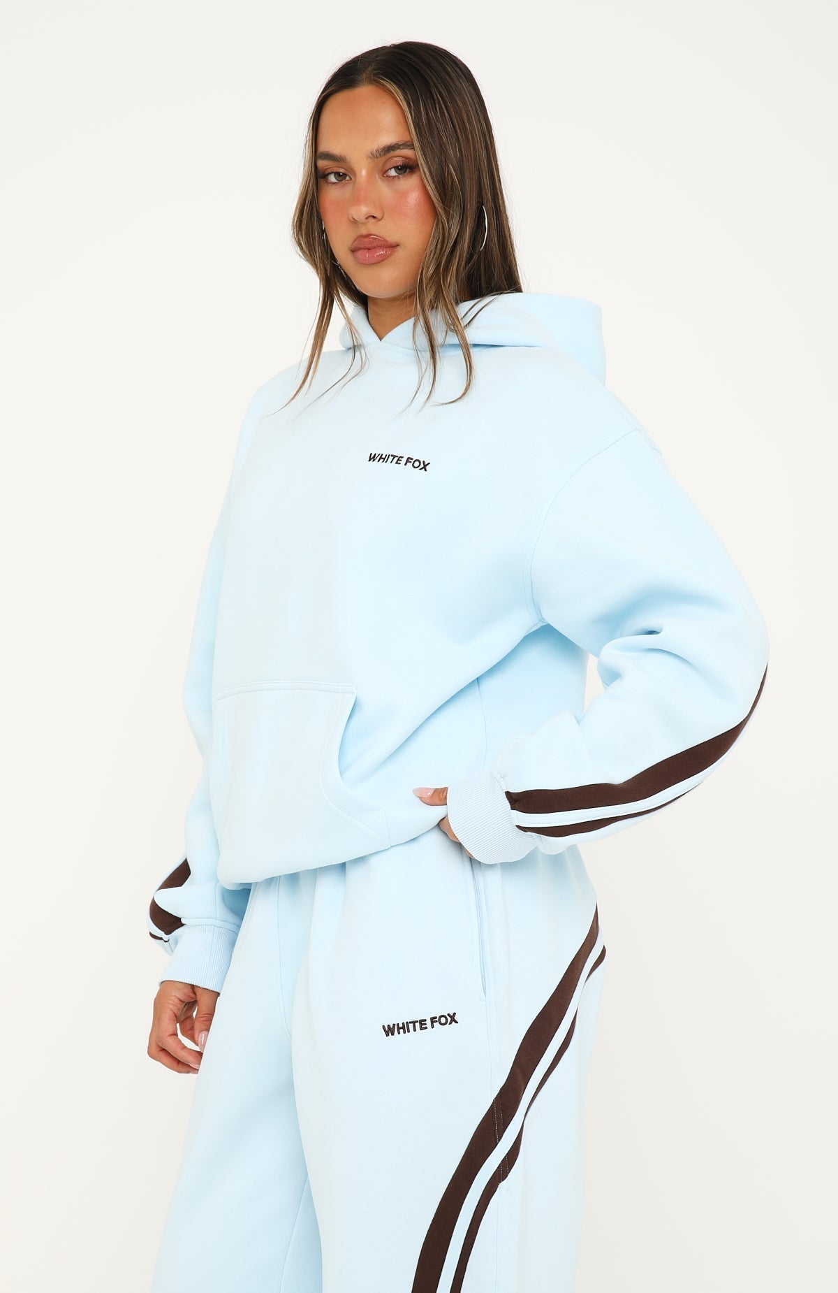 We Both Know Oversized Hoodie Baby Blue