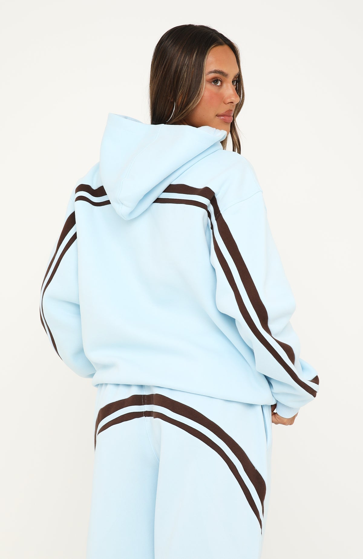 We Both Know Oversized Hoodie Baby Blue