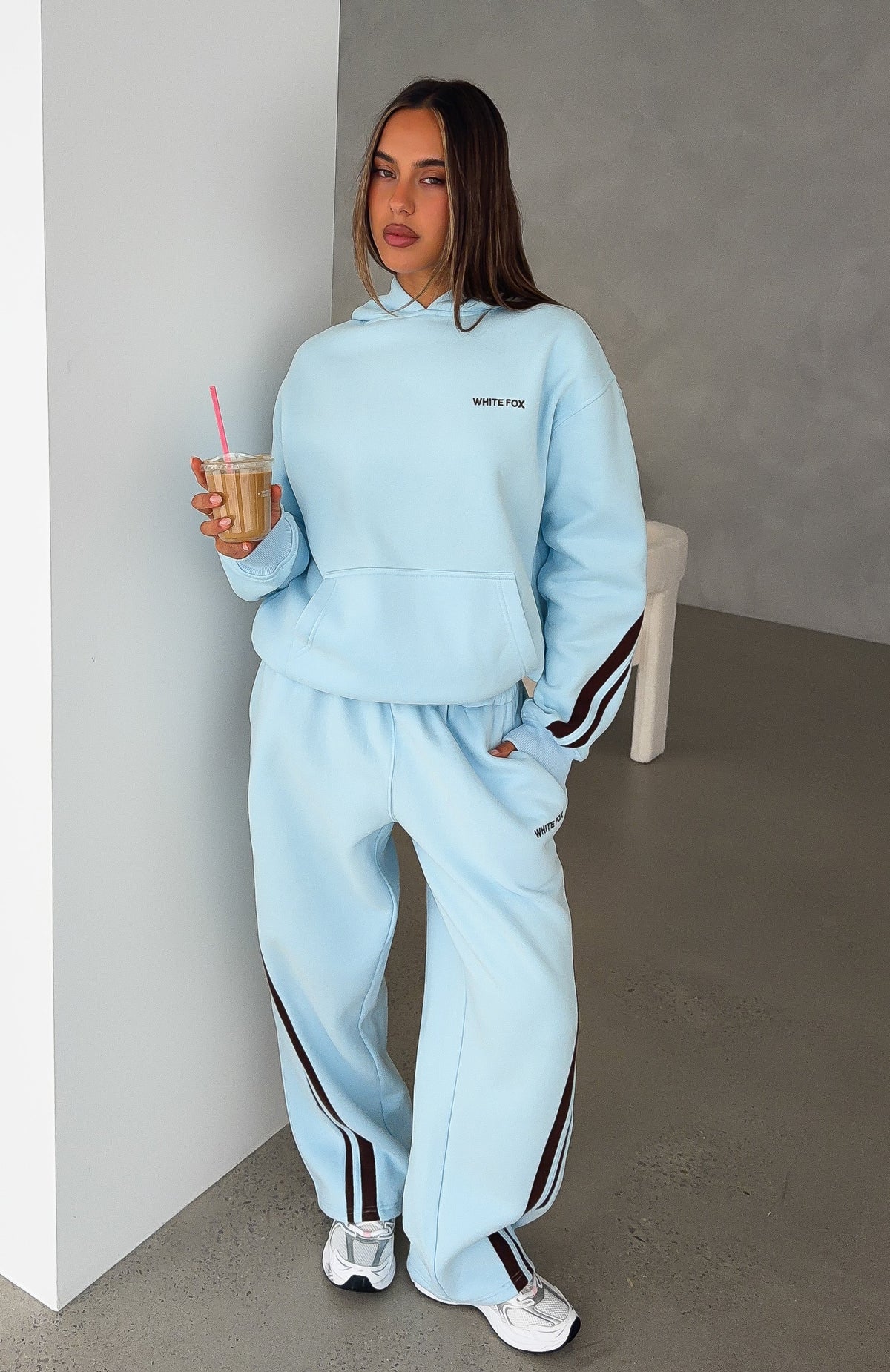 We Both Know Barrel Leg Sweatpants Baby Blue
