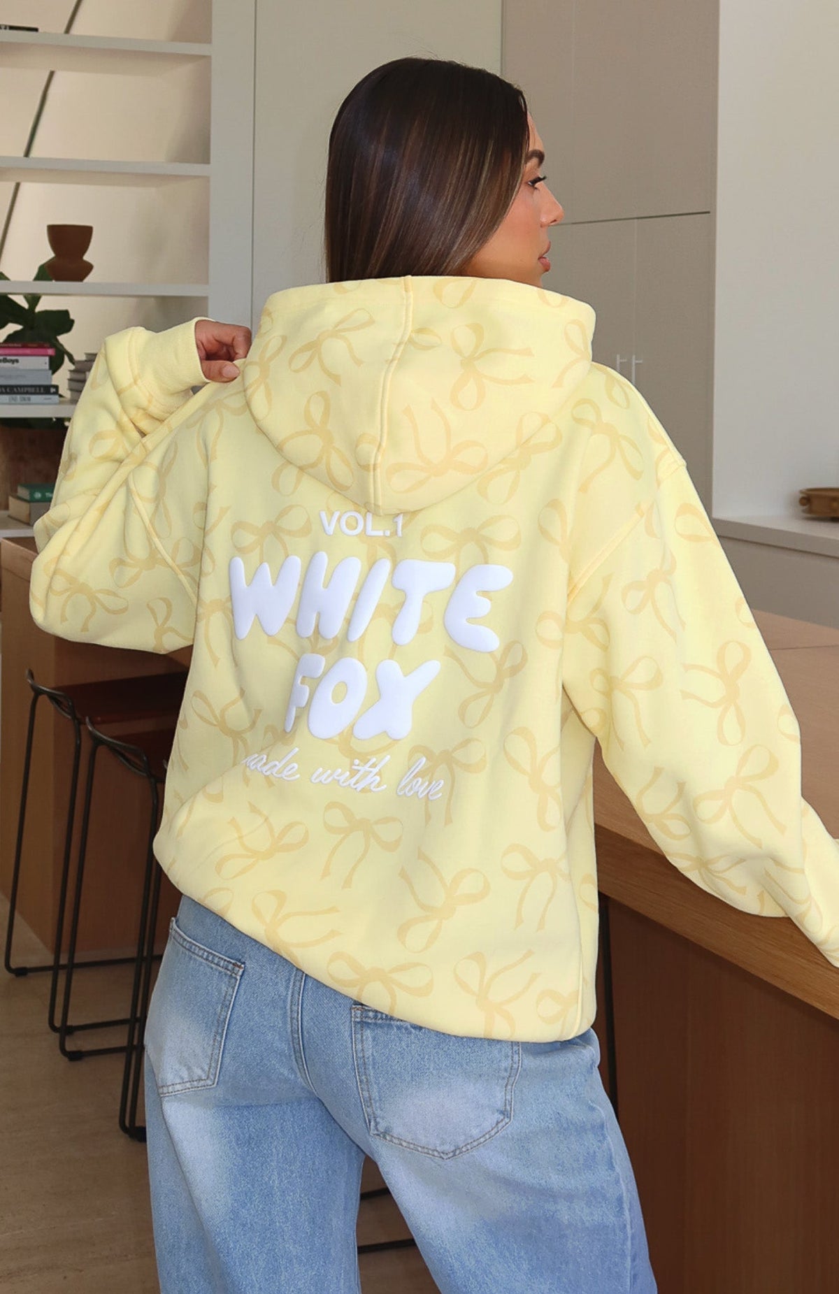 Vol. 1 Oversized Printed Hoodie Lemon Bow
