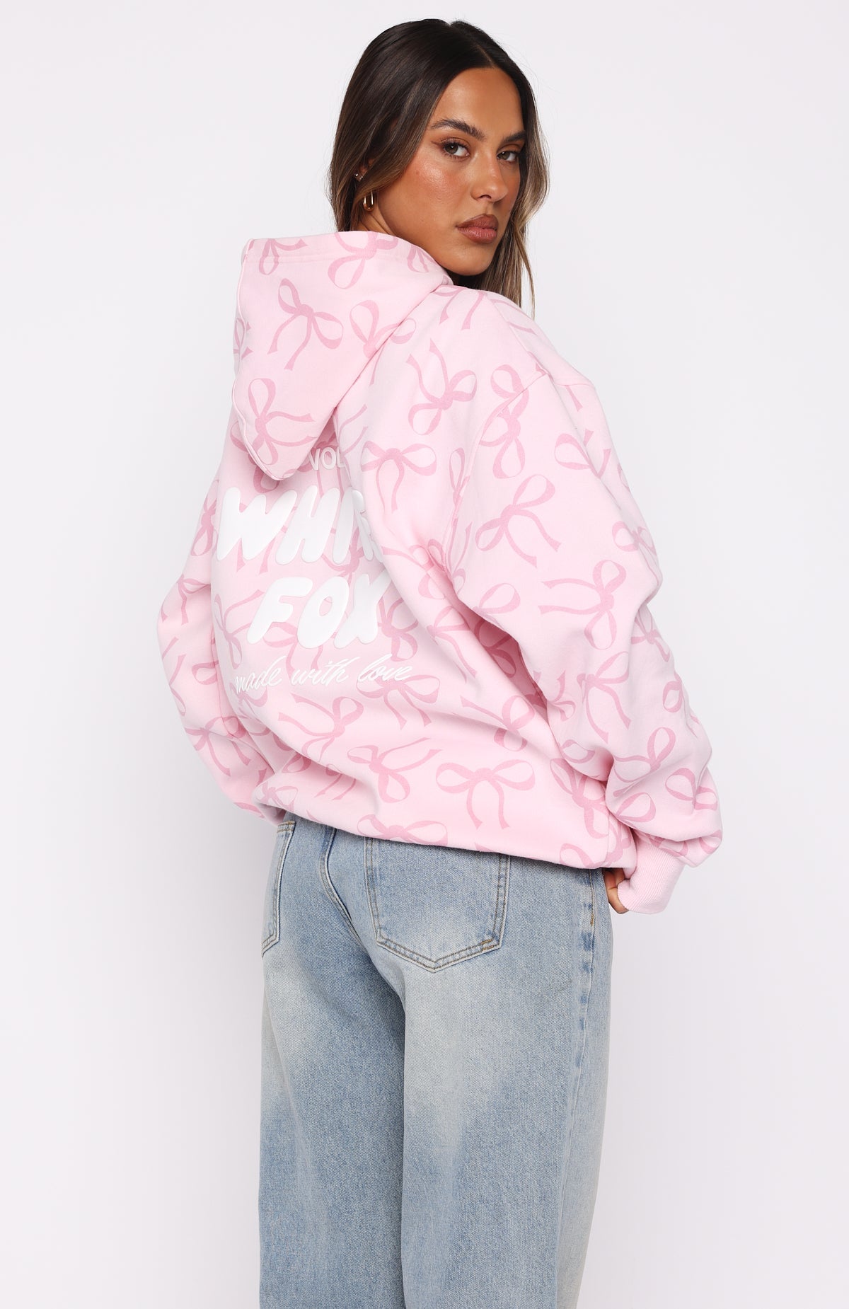 Vol. 1 Oversized Printed Hoodie Posy Bow