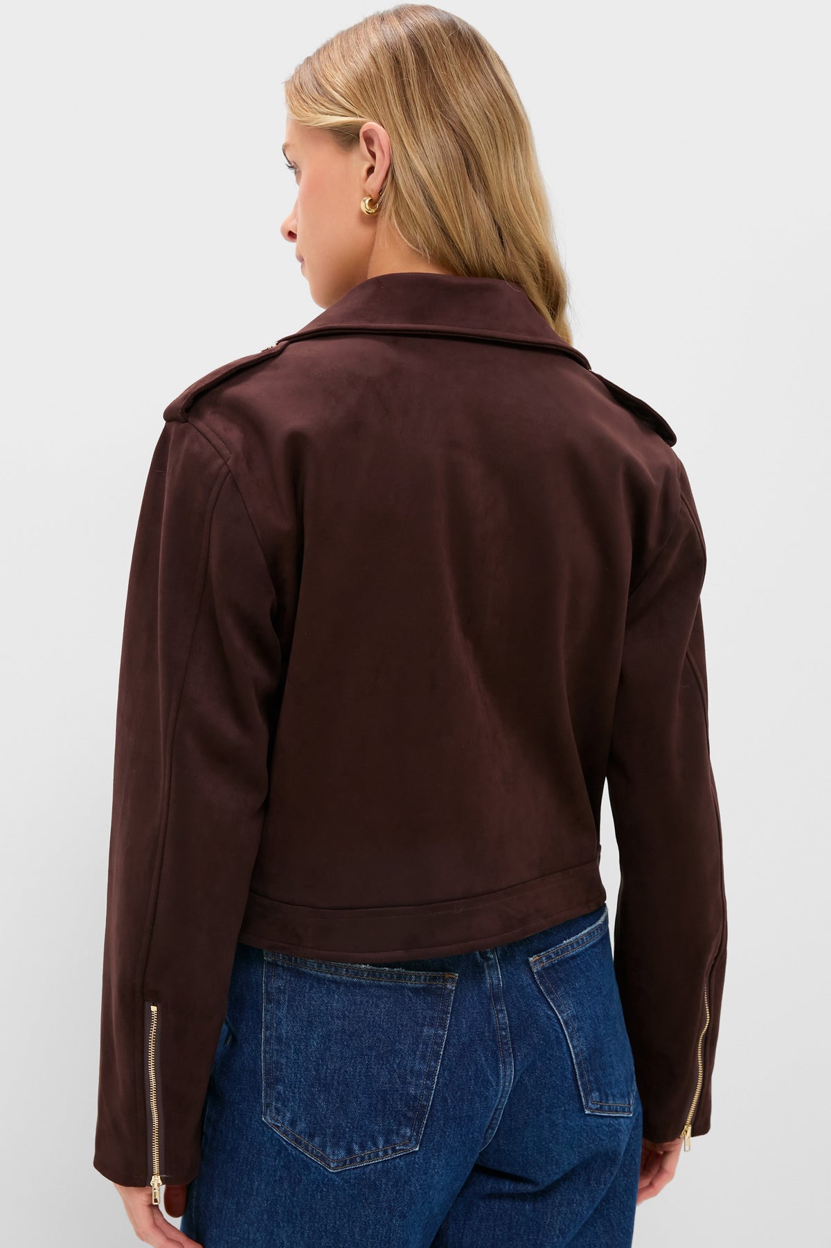 Chocolate Faux Suede Bristol Jacket